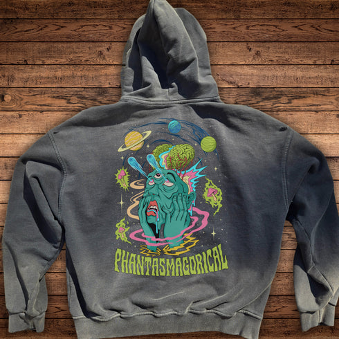 Intergalactic Mindmelt - Ultra Heavyweight Post-Apocalyptic Aesthetic Hand-Frayed Monkey Washed Zip Hoodie